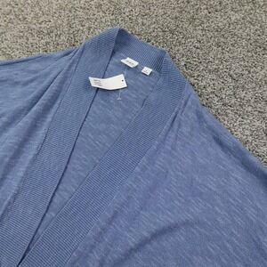 NEW Gap Cardigan Womens S Blue Heather Open Front Long Sleeve Sweater Layering
